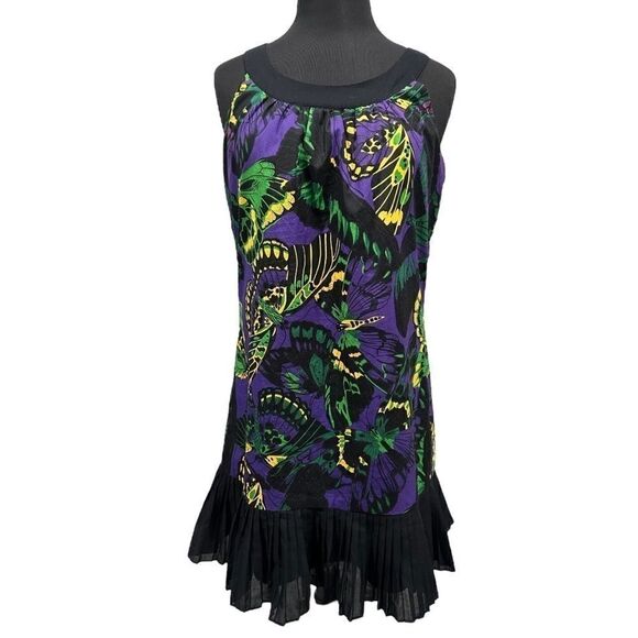BETSEY Johnson Trapeze Flapper Sleeveless Butterfly Dress Sz 10 - Picture 1 of 13